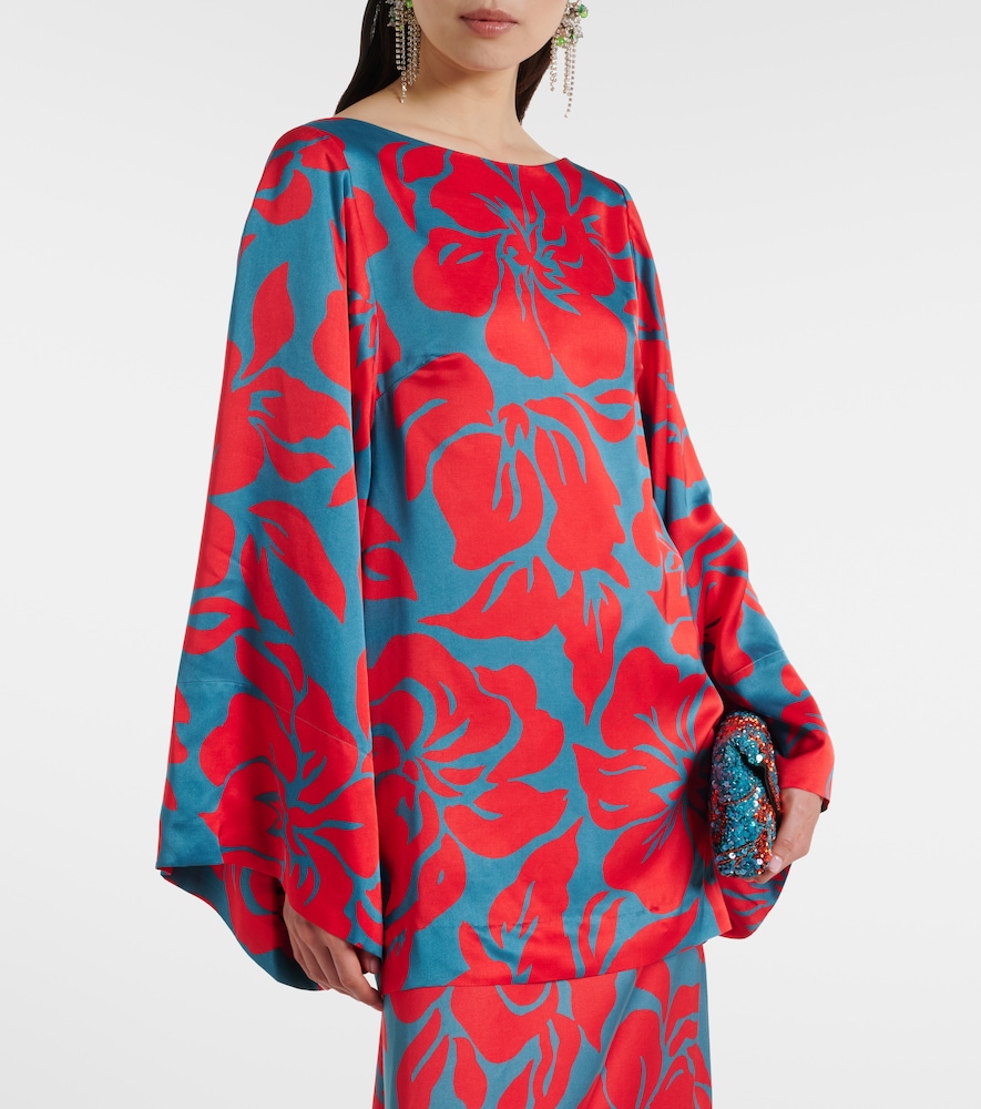 Charli printed satin top