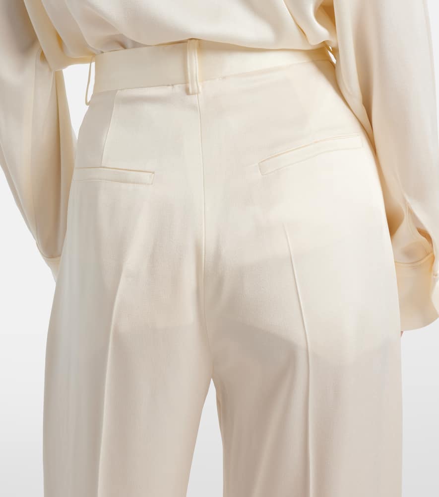 Satin wide-leg pants
