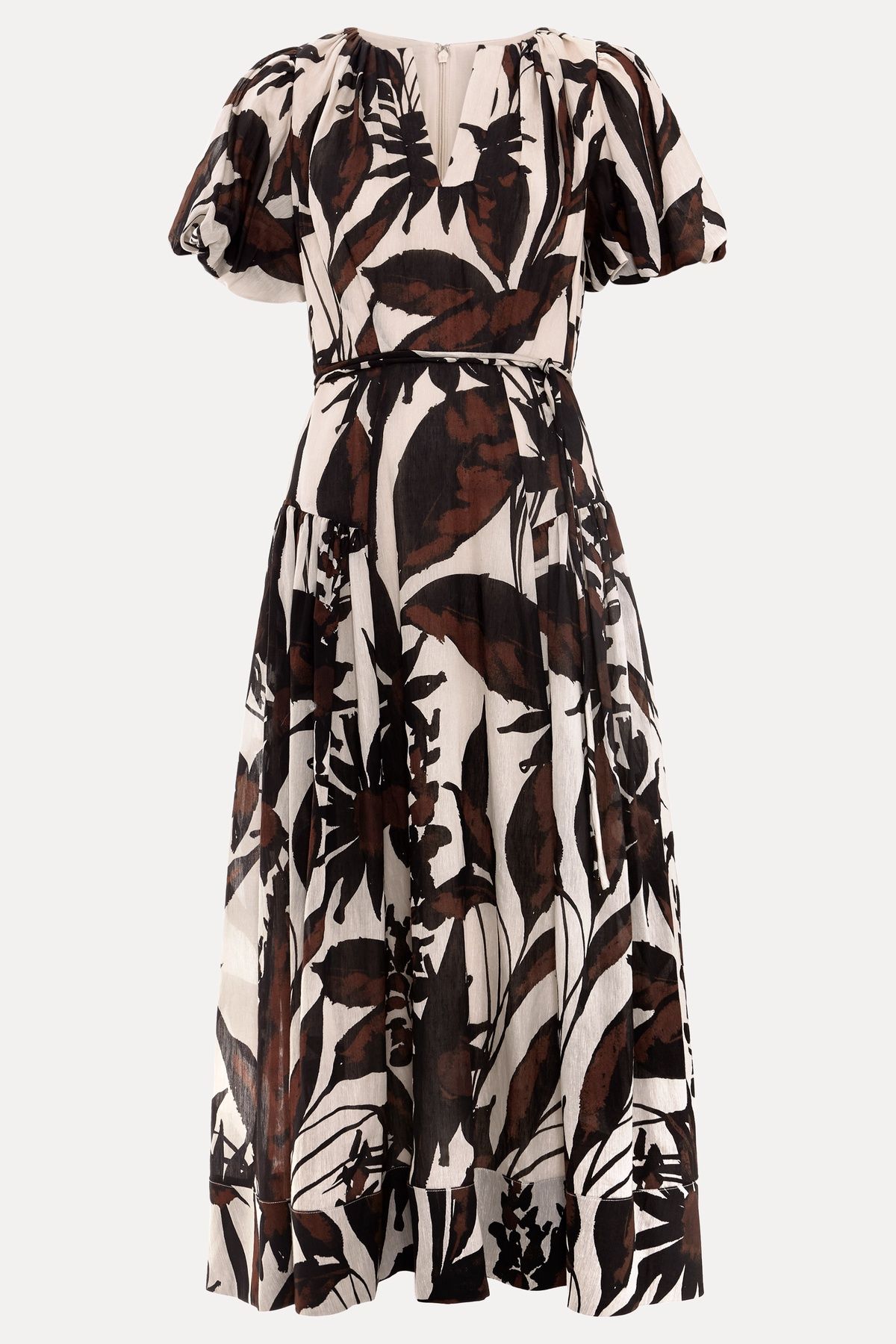 Phase Eight Zarah Printed Dress In Light Khaki