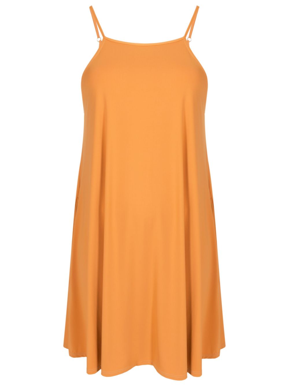 Isis square-neck dress - Yellow
