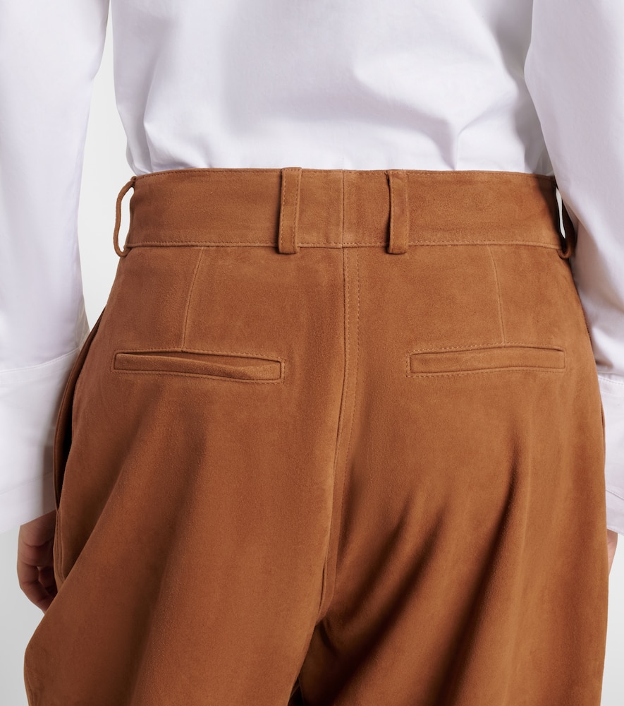Róhe Suede barrel-leg pants