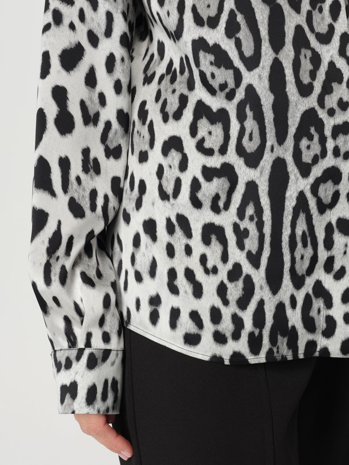 Leopard-print blouse - Grey