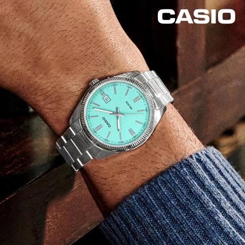 Casio 백화점AS 카시오 티파니 블루 MTP-1302PD-2A2VDF 클래식 데일리 메탈시계 남여공용 손목시계 지코스모 공식수입