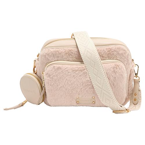 ® Plushy Faux Fur Crossbody Camera Bag