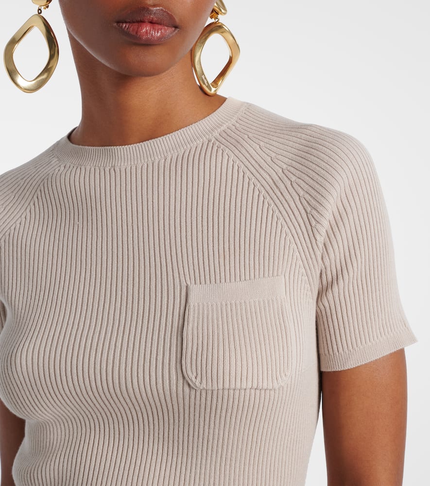 Berlino ribbed-knit cotton top