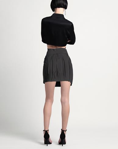 Woman Mini skirt Charcoal Size 10 Polyester