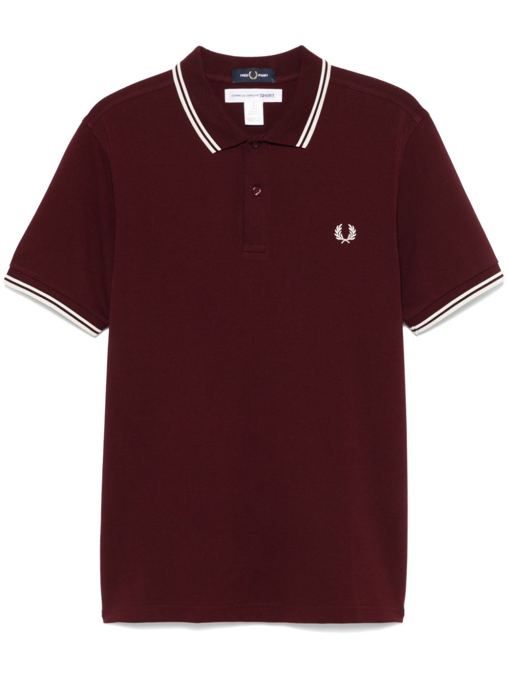 X Fred Perry logo-embroidered polo shirt