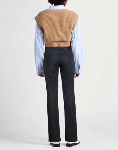 Woman Jeans Blue Size 0 Cotton, Elastane, Calfskin