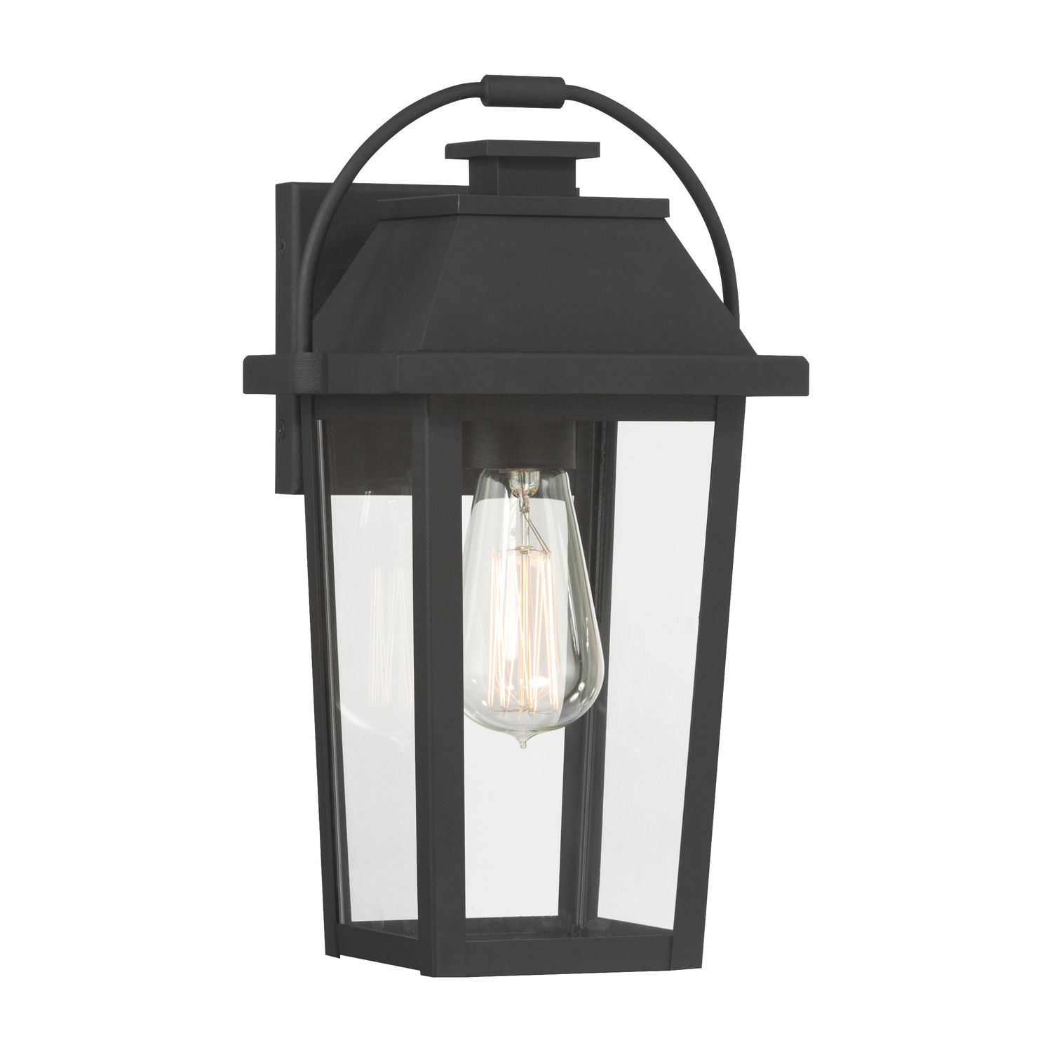 Sand Coal Black Outdoor Wall Lantern from the Branwyn Collection