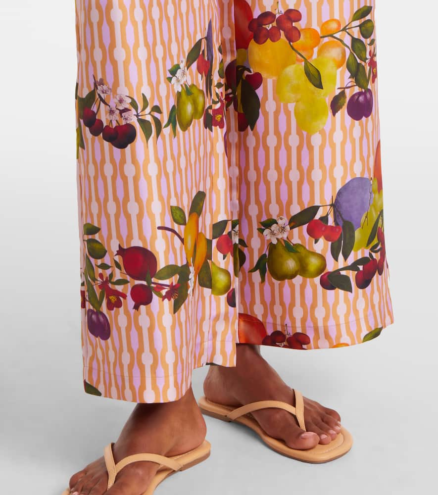 Cannelle silk twill wide-leg pants