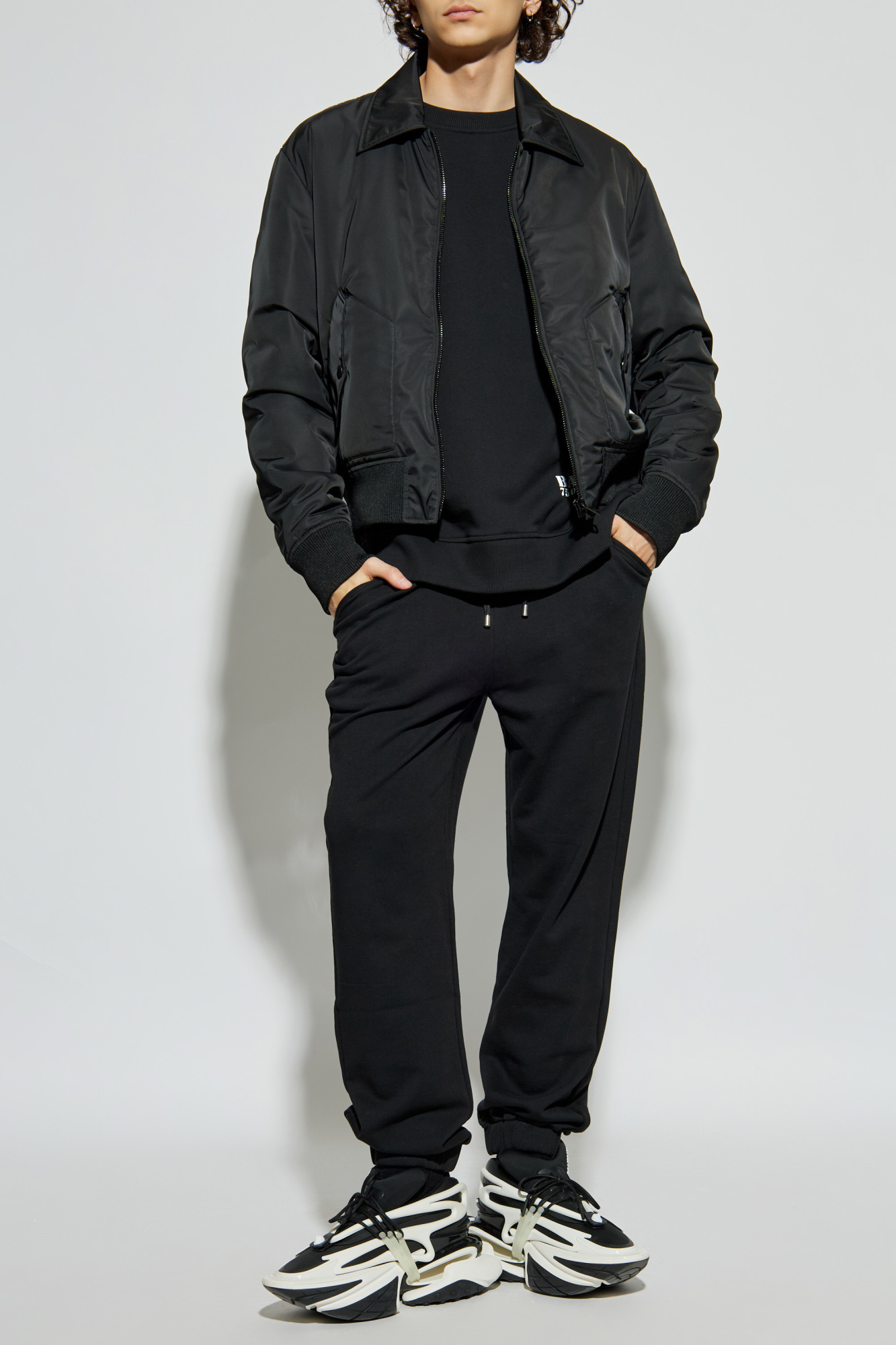 Sweatpants With Printed Logo, Men's, Black