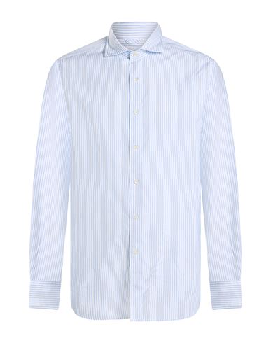 Man Shirt Azure Size 15 Cotton