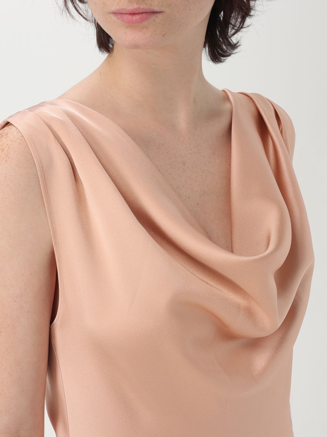 Satin midi dress - Pink