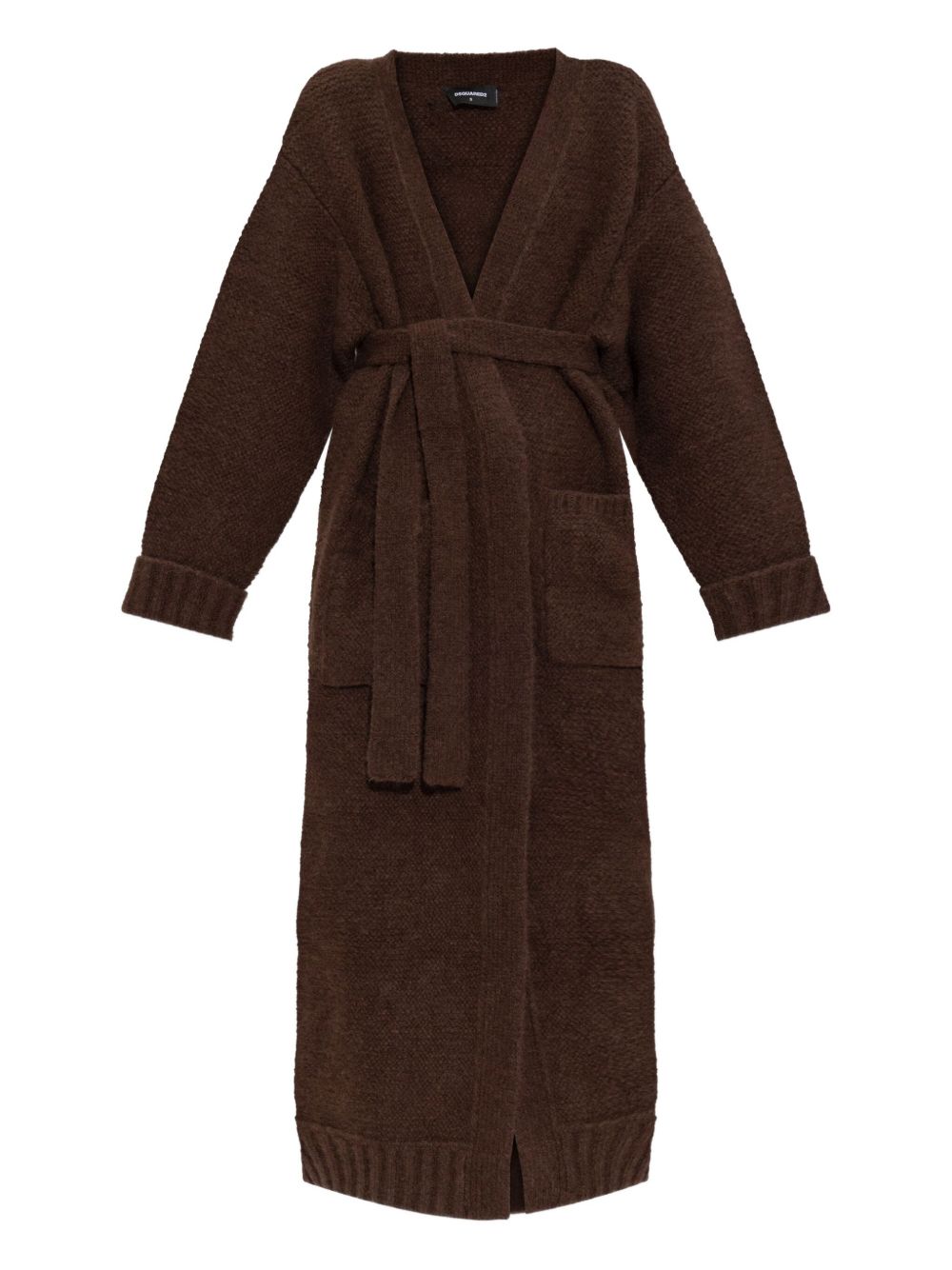 Belted cardi-coat - Brown