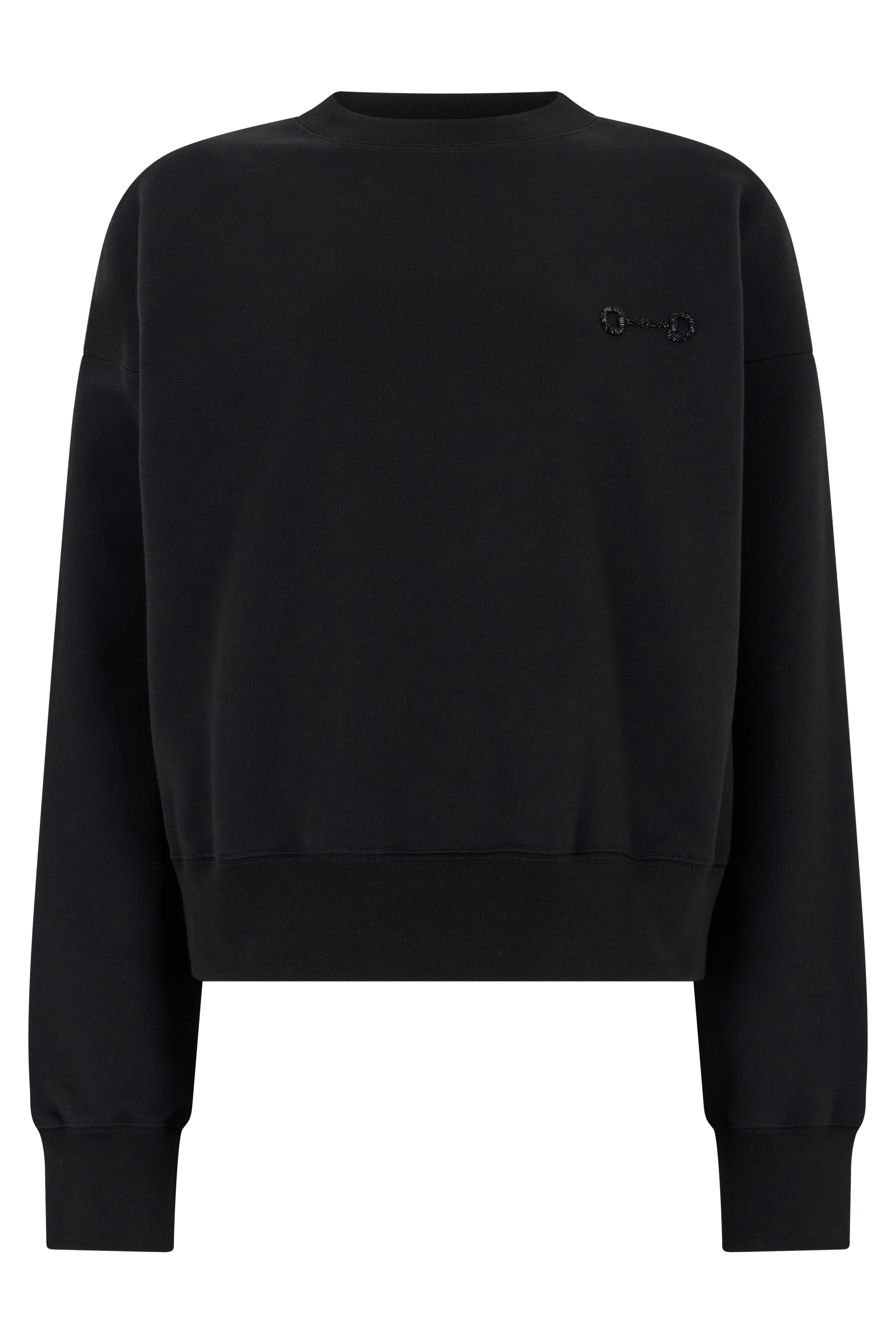 Cotton Jersey Sweatshirt with Embroidery
