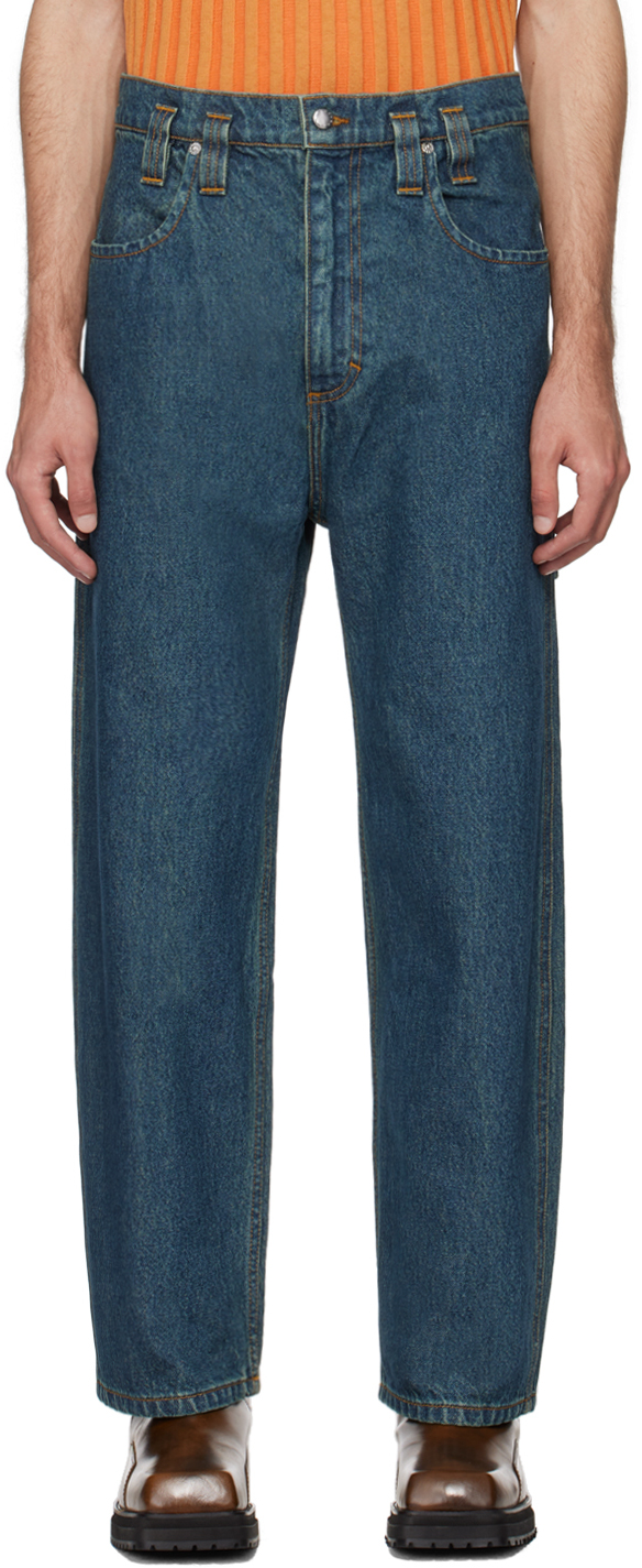 Eckhaus Latta Blue Baggy Jeans