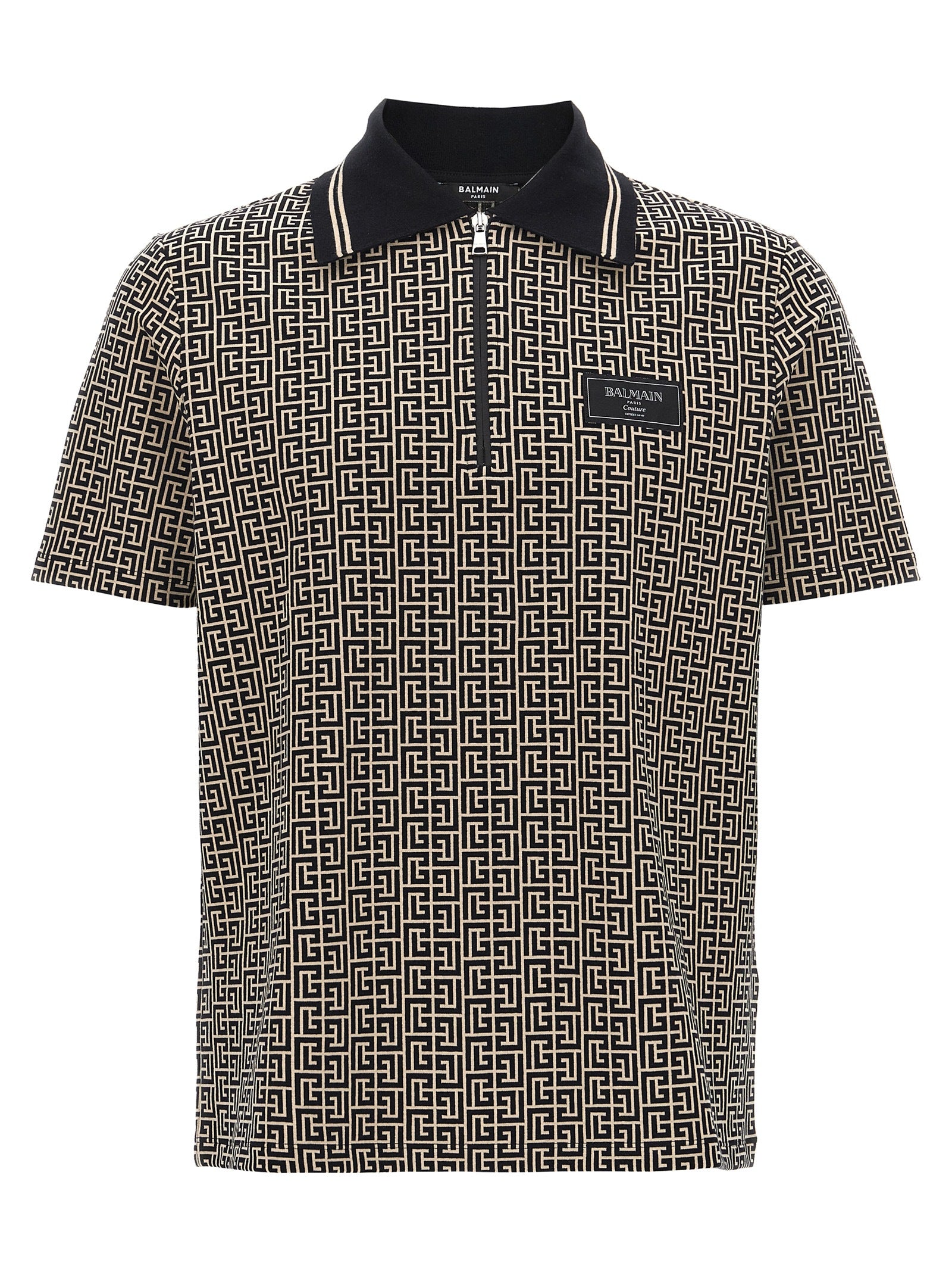 Monogram Jacquard Polo Shirt — Bicolor