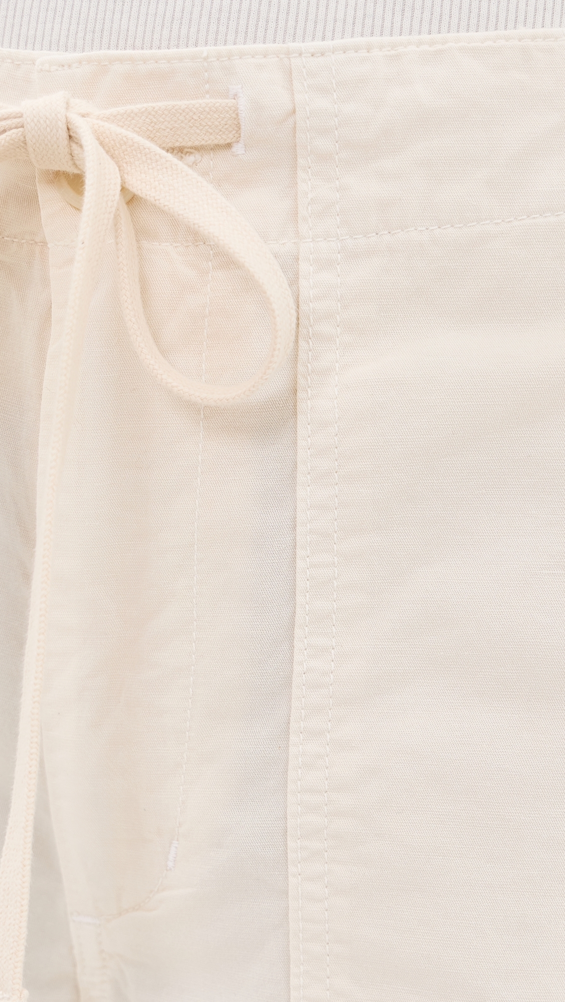 Easy Drawstring Slouch Crop Trousers Bone