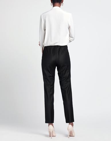 Woman Pants Black Size 4 Virgin Wool, Viscose, Polyester, Elastane