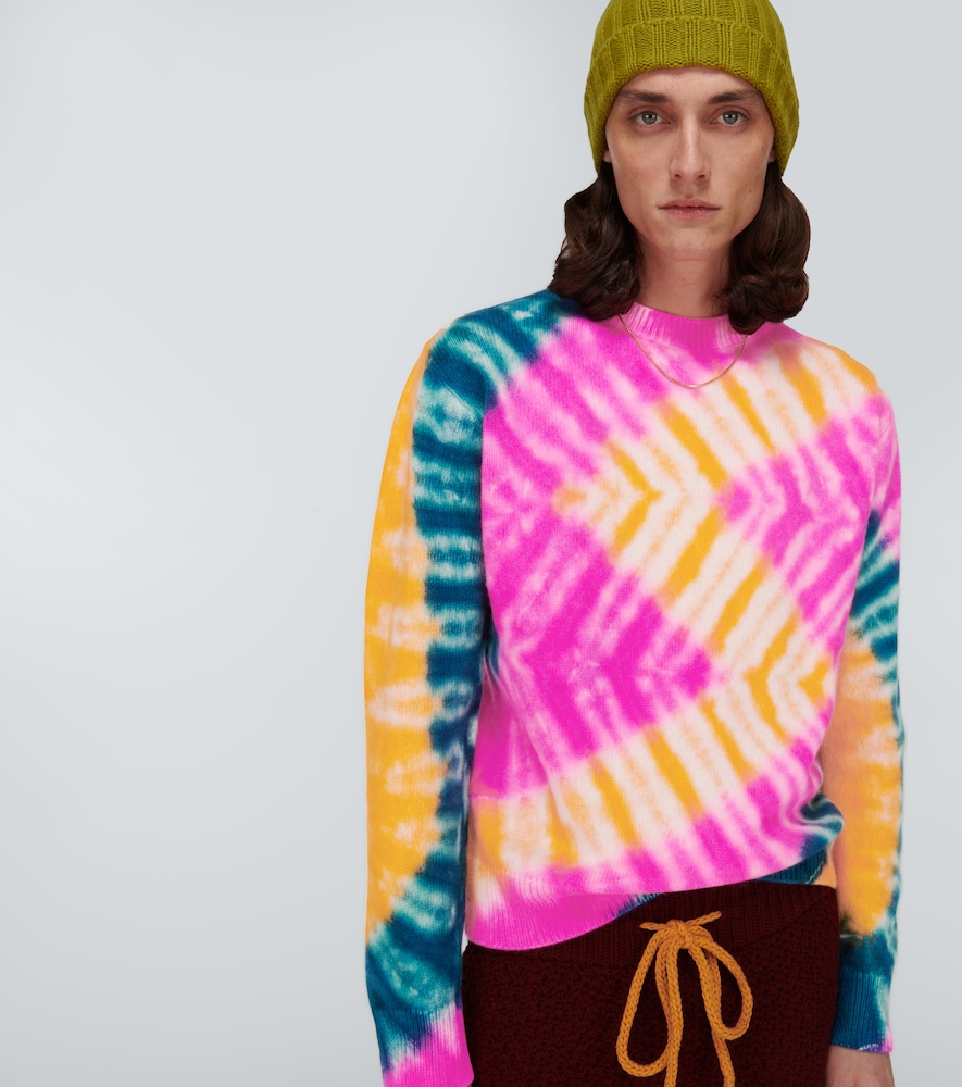 The Elder Statesman Zig dyed cashmere sweater