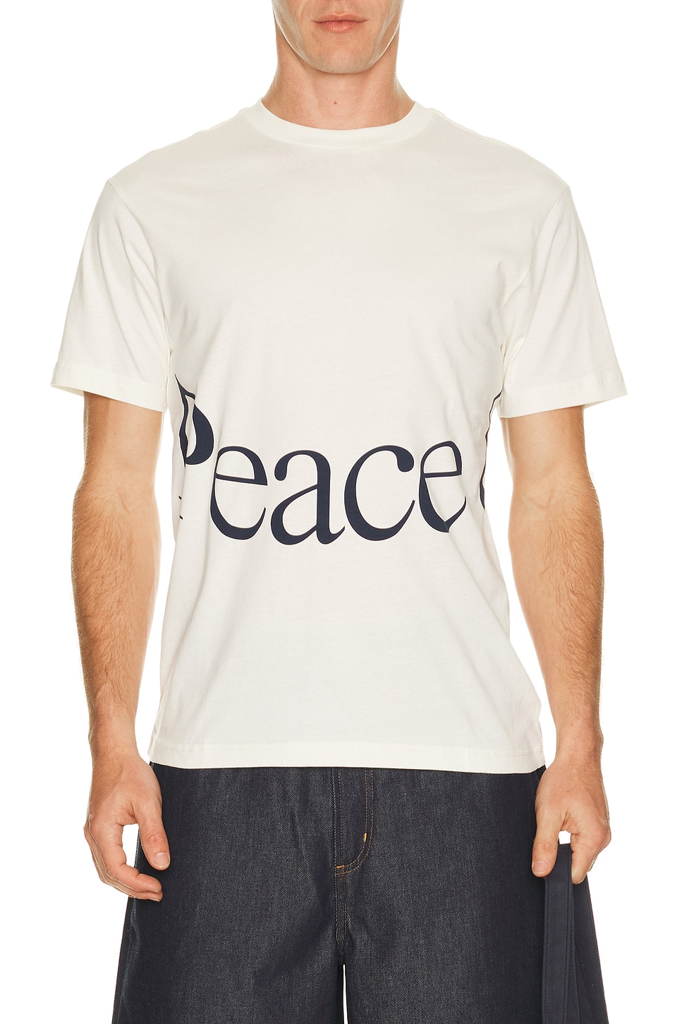 Museum of Peace and Quiet Jumbo Wordmark T-Shirt in White - White. M also in L, S, XL/1X