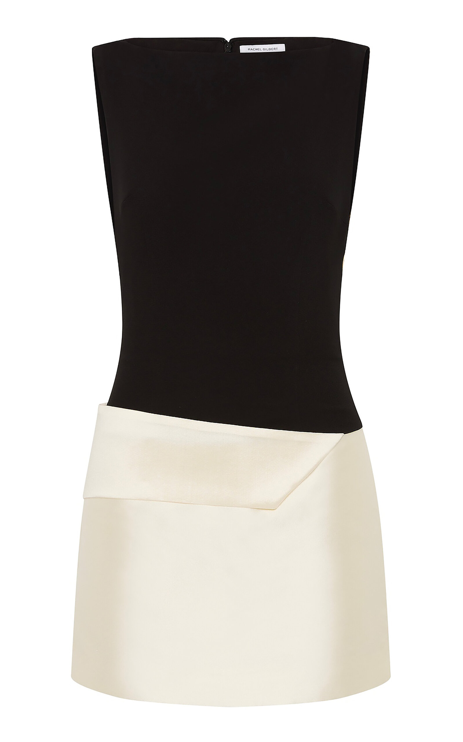 Rikki Foldover Stretch-Crepe Mini Dress