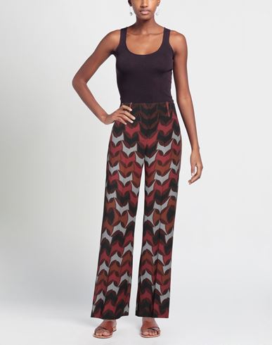 Woman Pants Dark brown Size 8 Polyester, Elastane