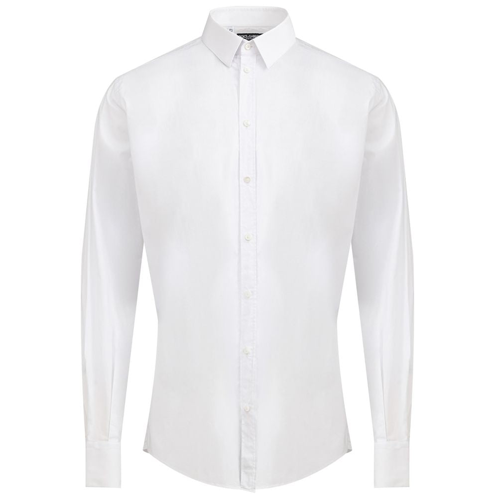 Stretch Cotton Poplin Dress Shirt — White