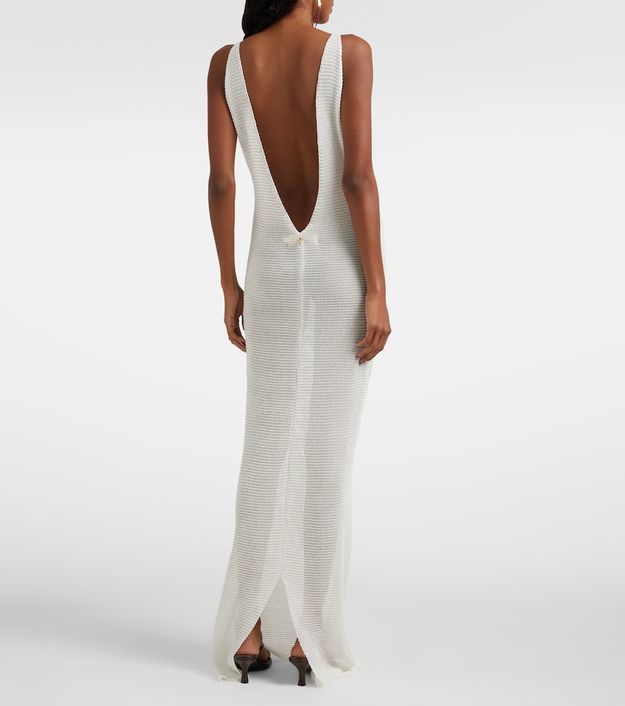 Lamé maxi dress