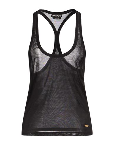 Woman Tank top Black Size 2 Silk
