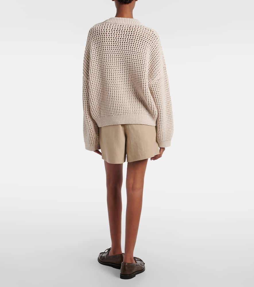 High-rise Bermuda shorts