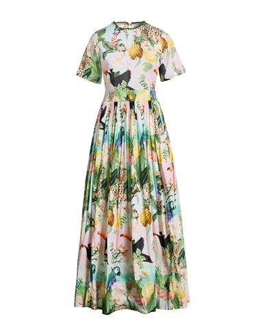Woman Maxi dress Light green Size S Cotton
