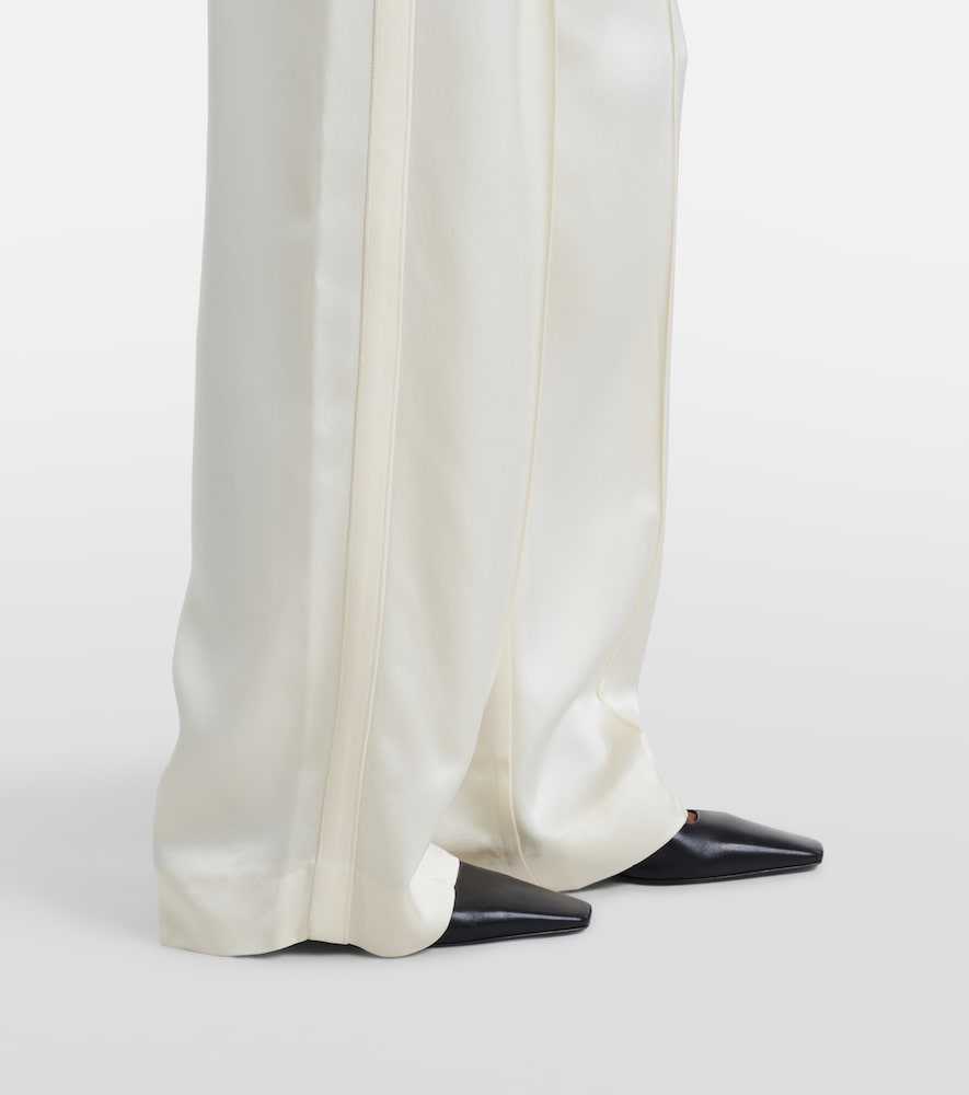 Satin wide-leg pants