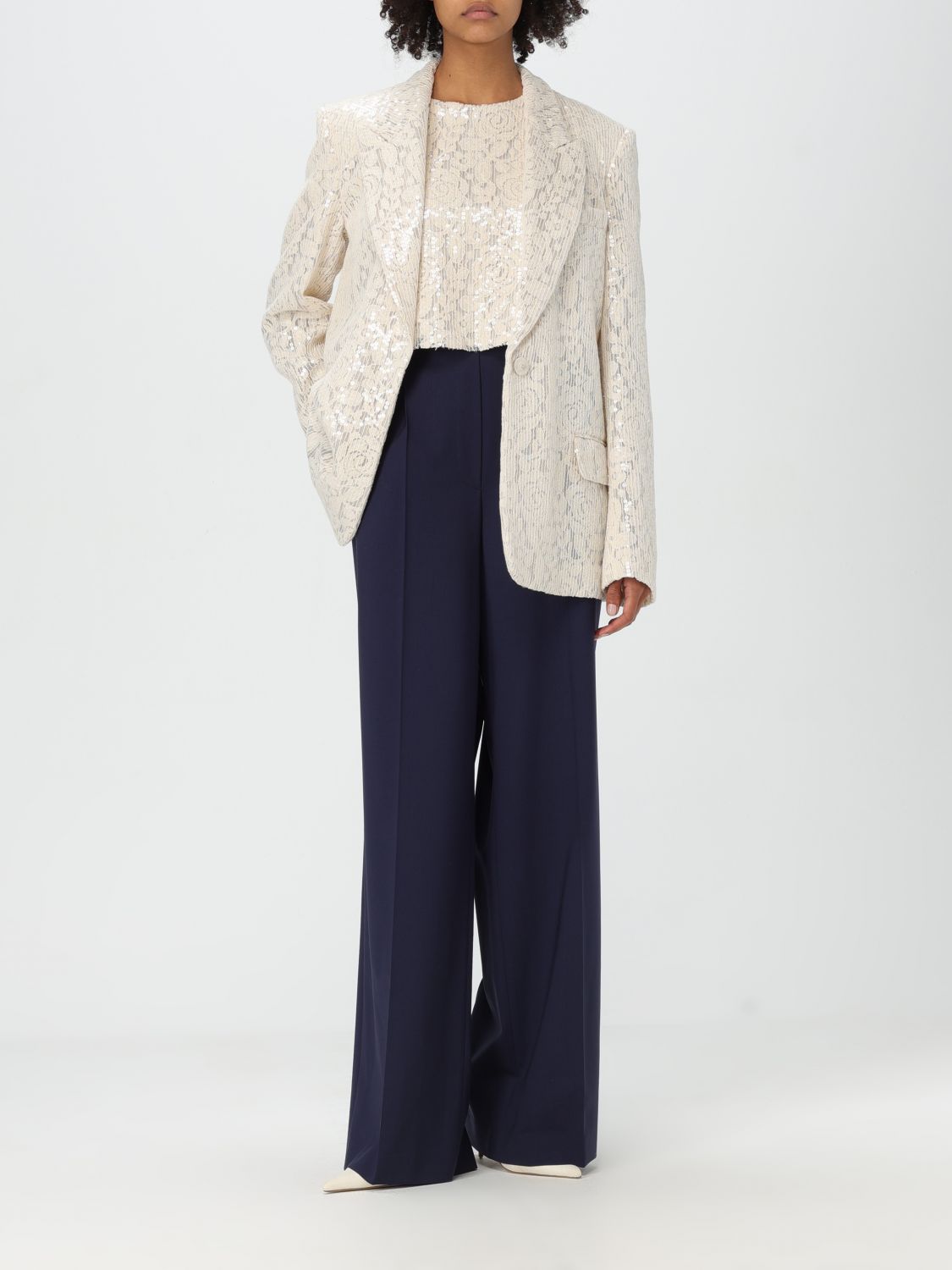 Sequinned T-shirt - Neutrals