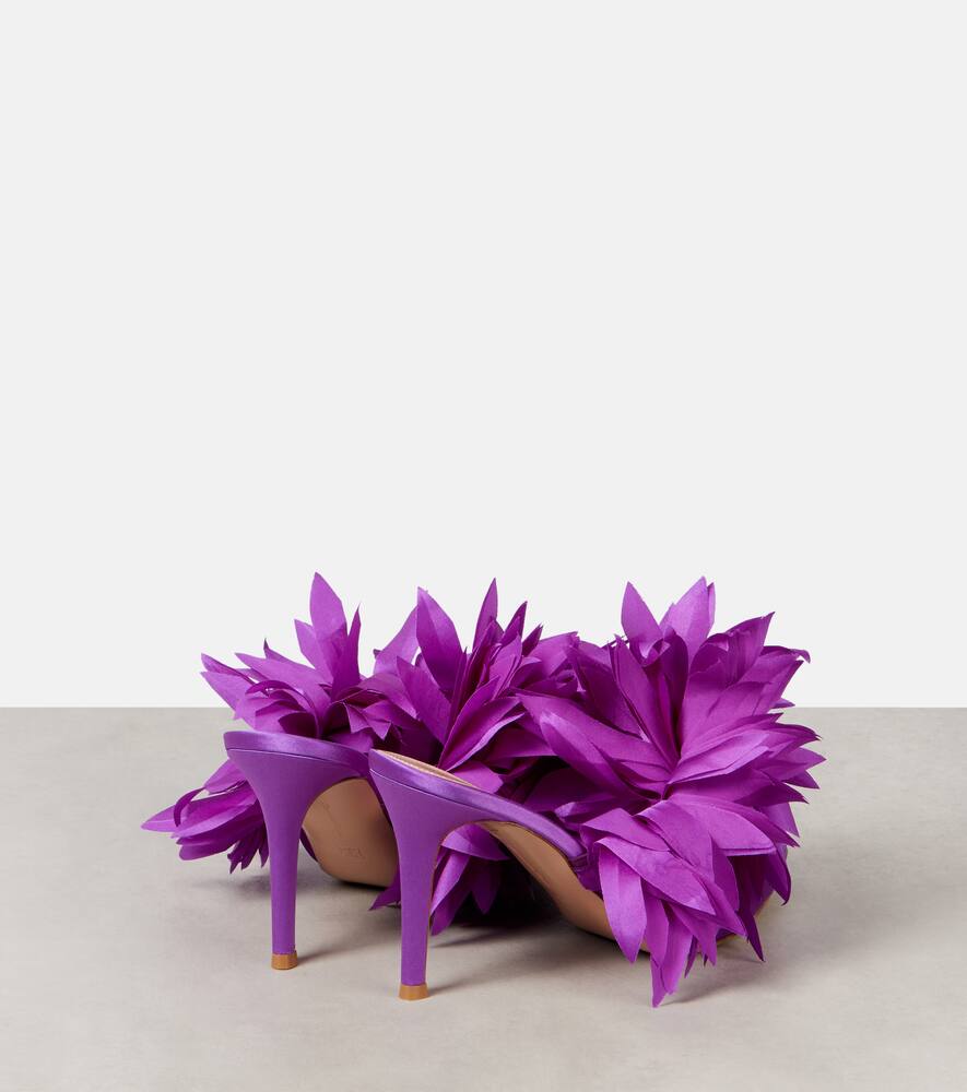 Gianvito Rossi Daniah 85 embellished crêpe satin mules
