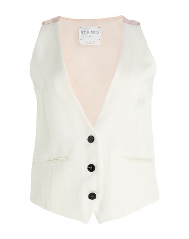 Forte_forte Woman Tailored Vest Ivory Size 2 Viscose, Virgin Wool, Polyester