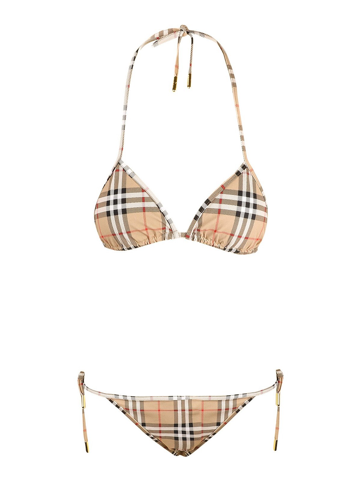 Vintage check patterned bikini