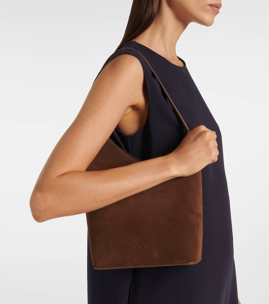 Demi Lune suede tote bag