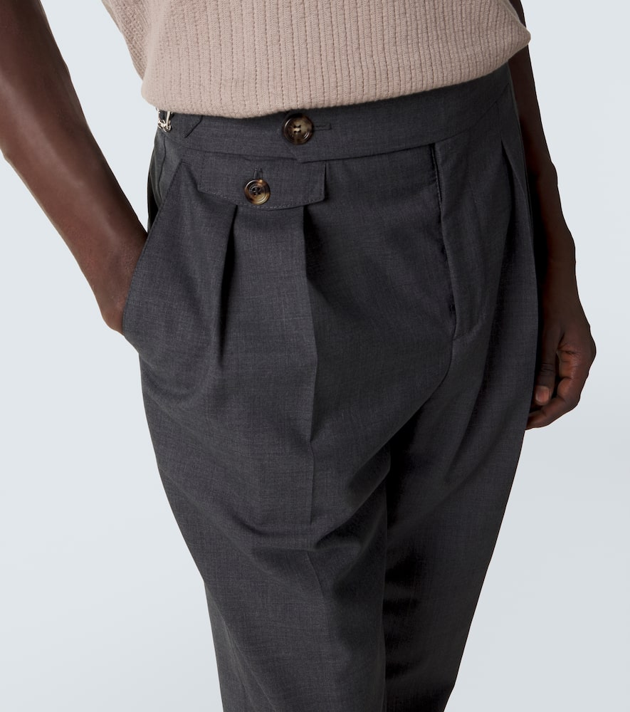 Virgin wool straight pants