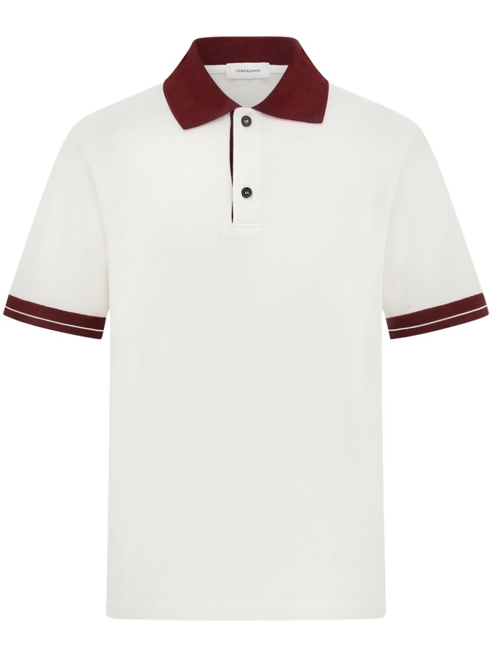 Logo-embroidered polo shirt - White