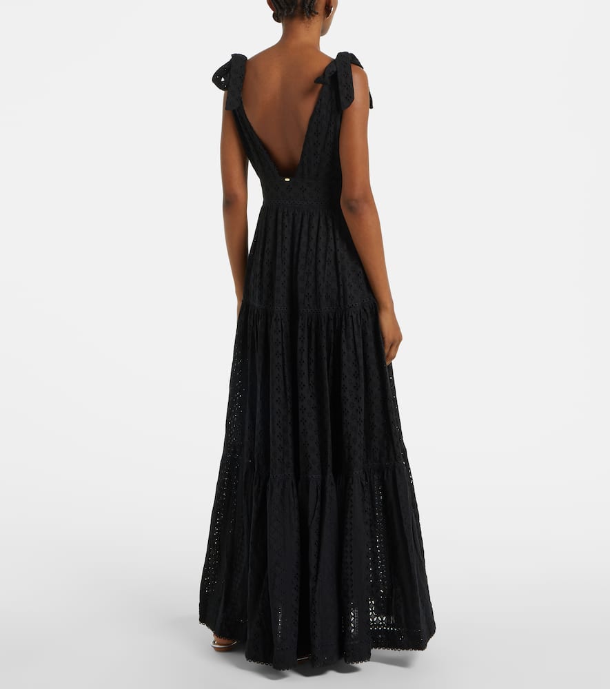 Cara tiered cotton maxi dress