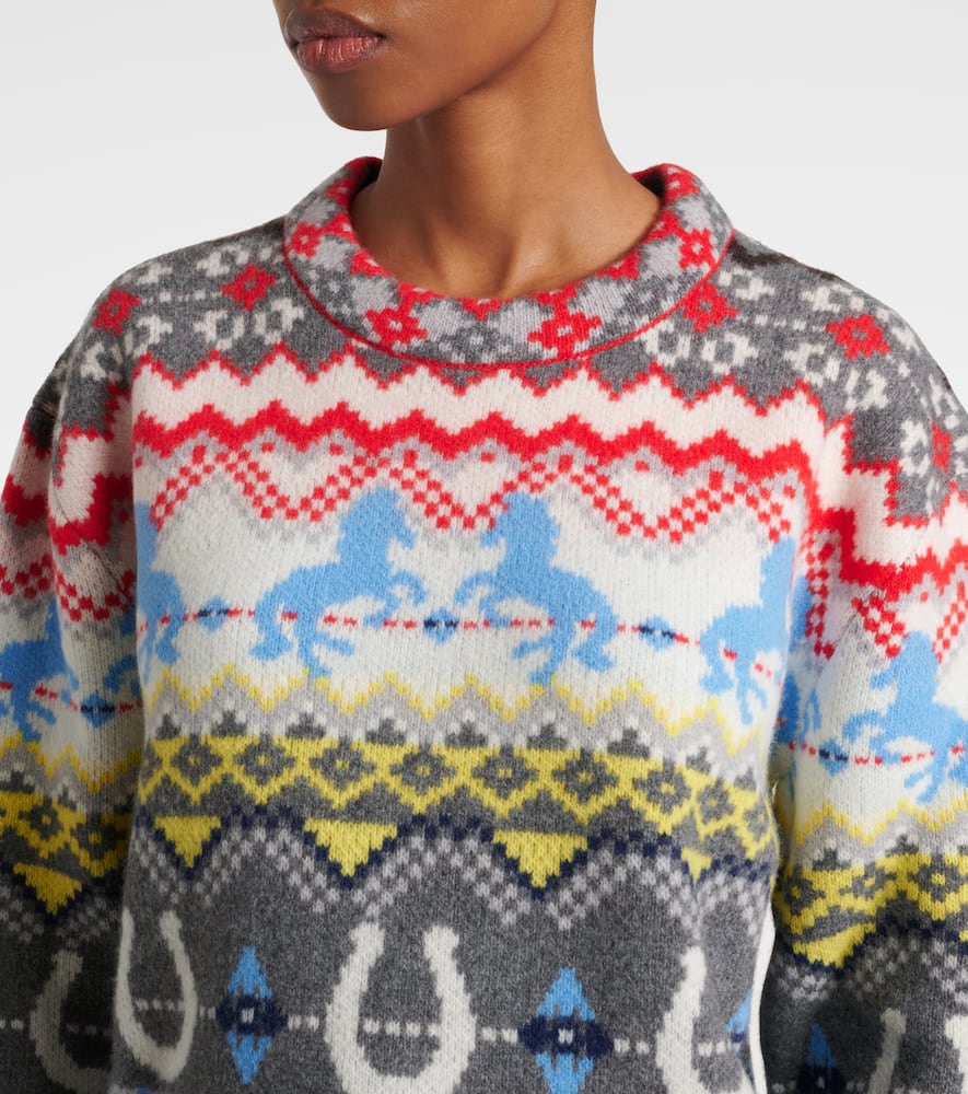 Fair Isle intarsia wool sweater