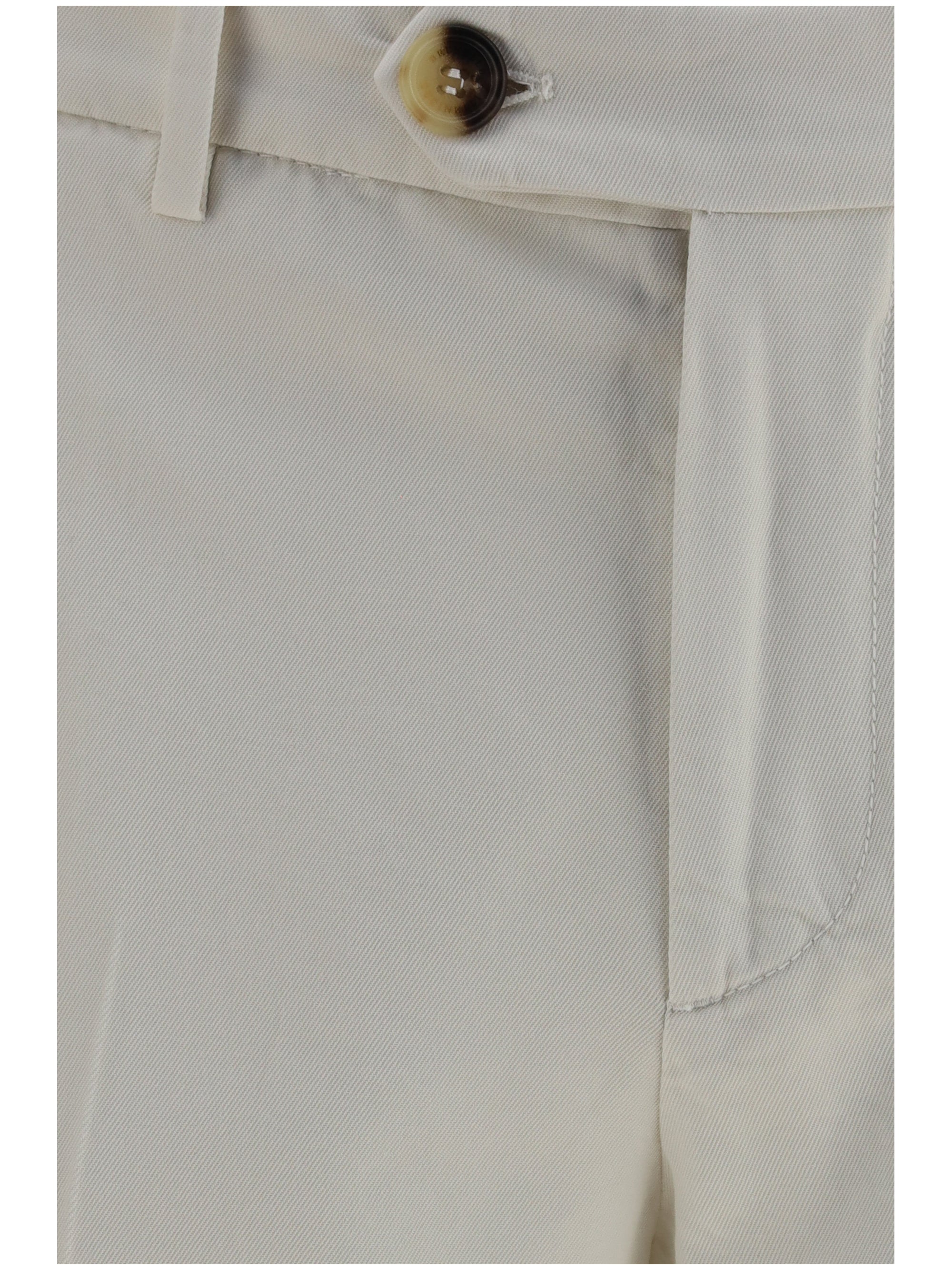 Dyed Cotton Trousers — White
