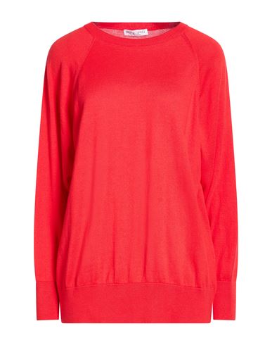 Woman Sweater Red Size L Cotton, Cashmere