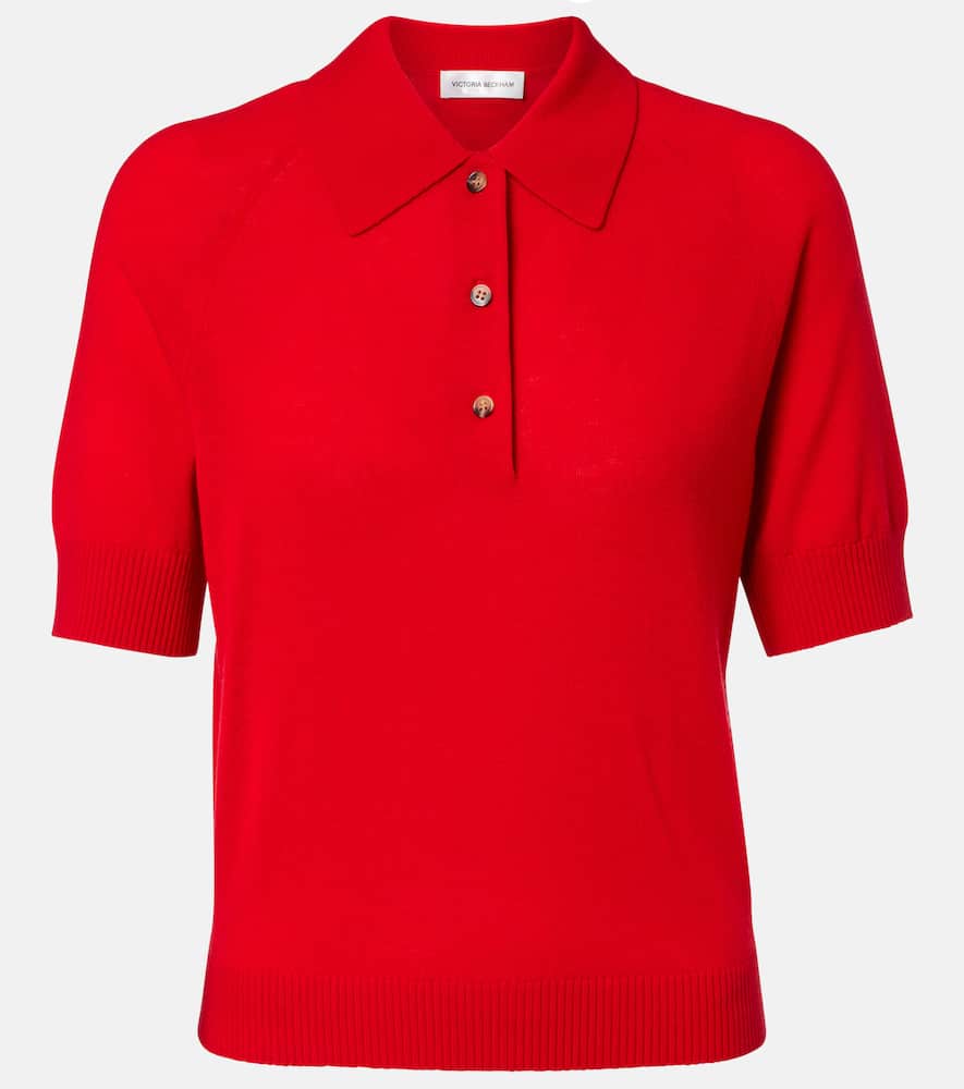 Wool polo shirt