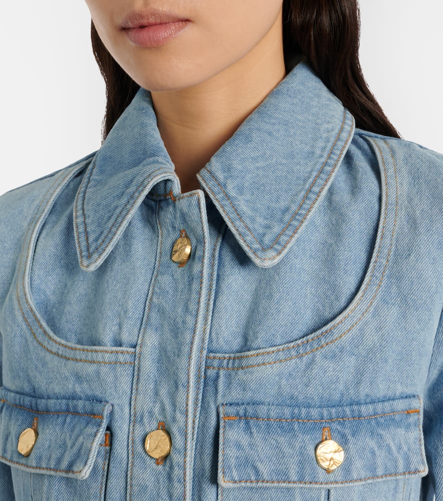 Belted denim jacket