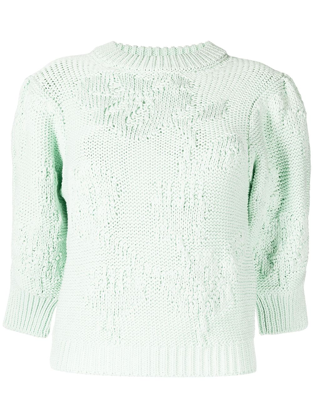 Chunky-knit organic cotton jumper - Green