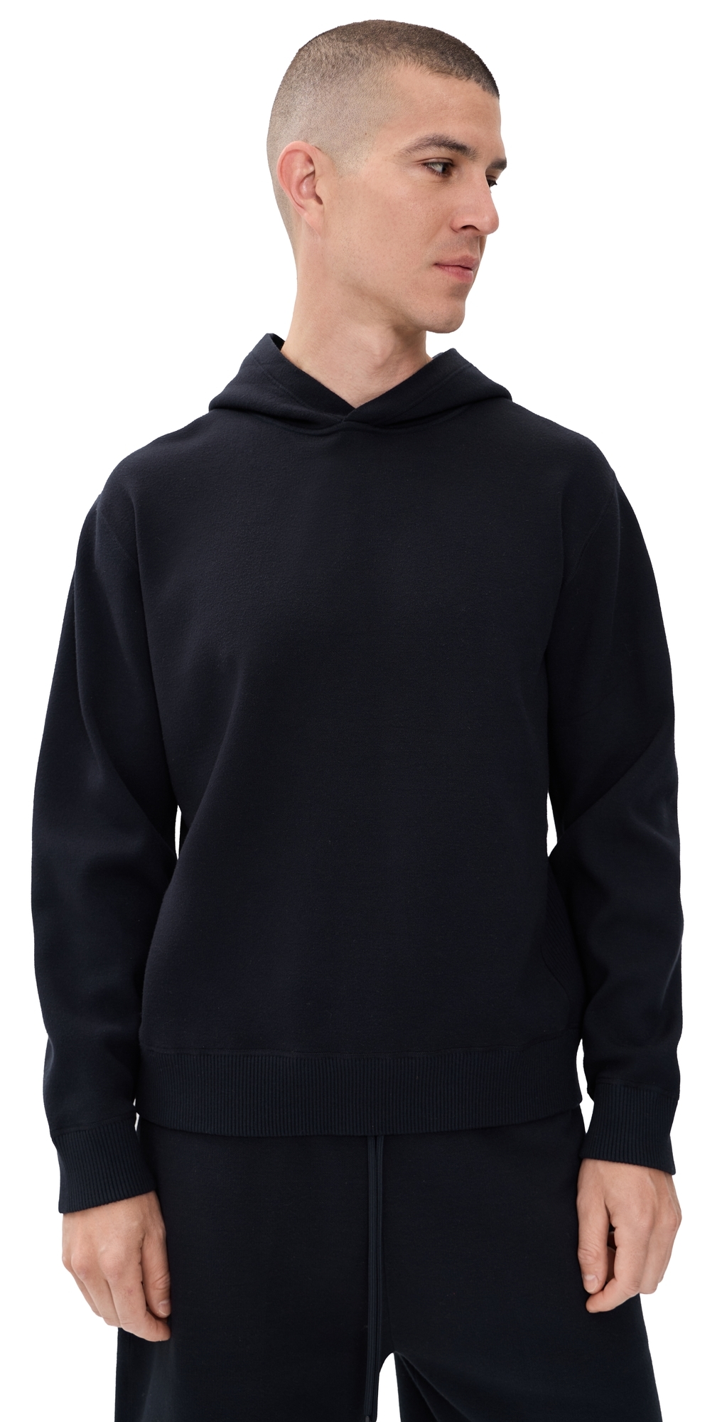 Relaxed Hoodie in Fine Bilen Dark Eclipse