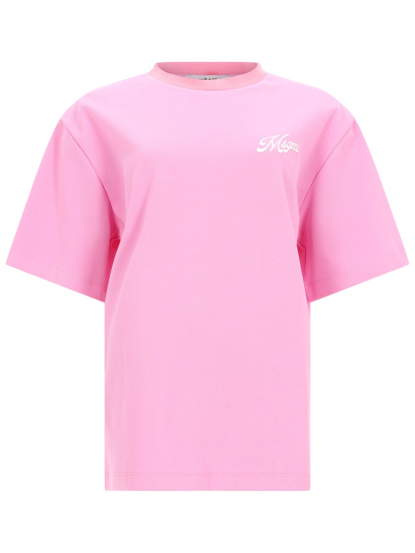 Pink Logo Crew Neck T-Shirt