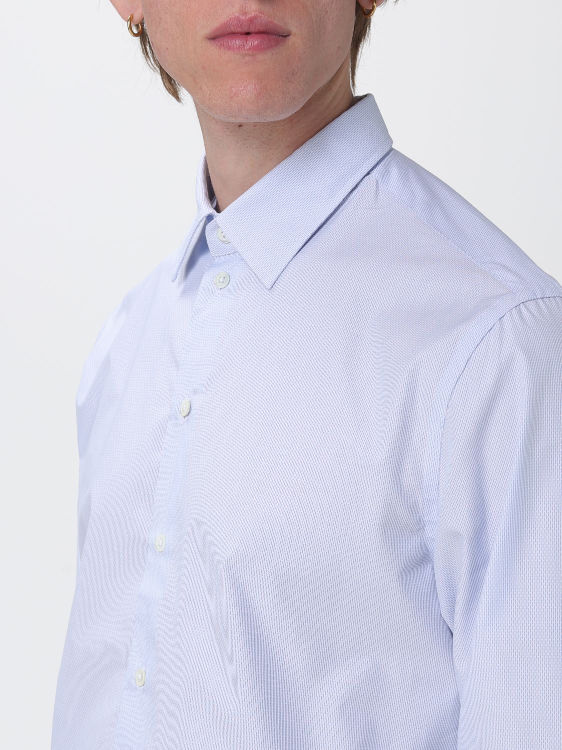 Shirt Men color Gnawed Blue